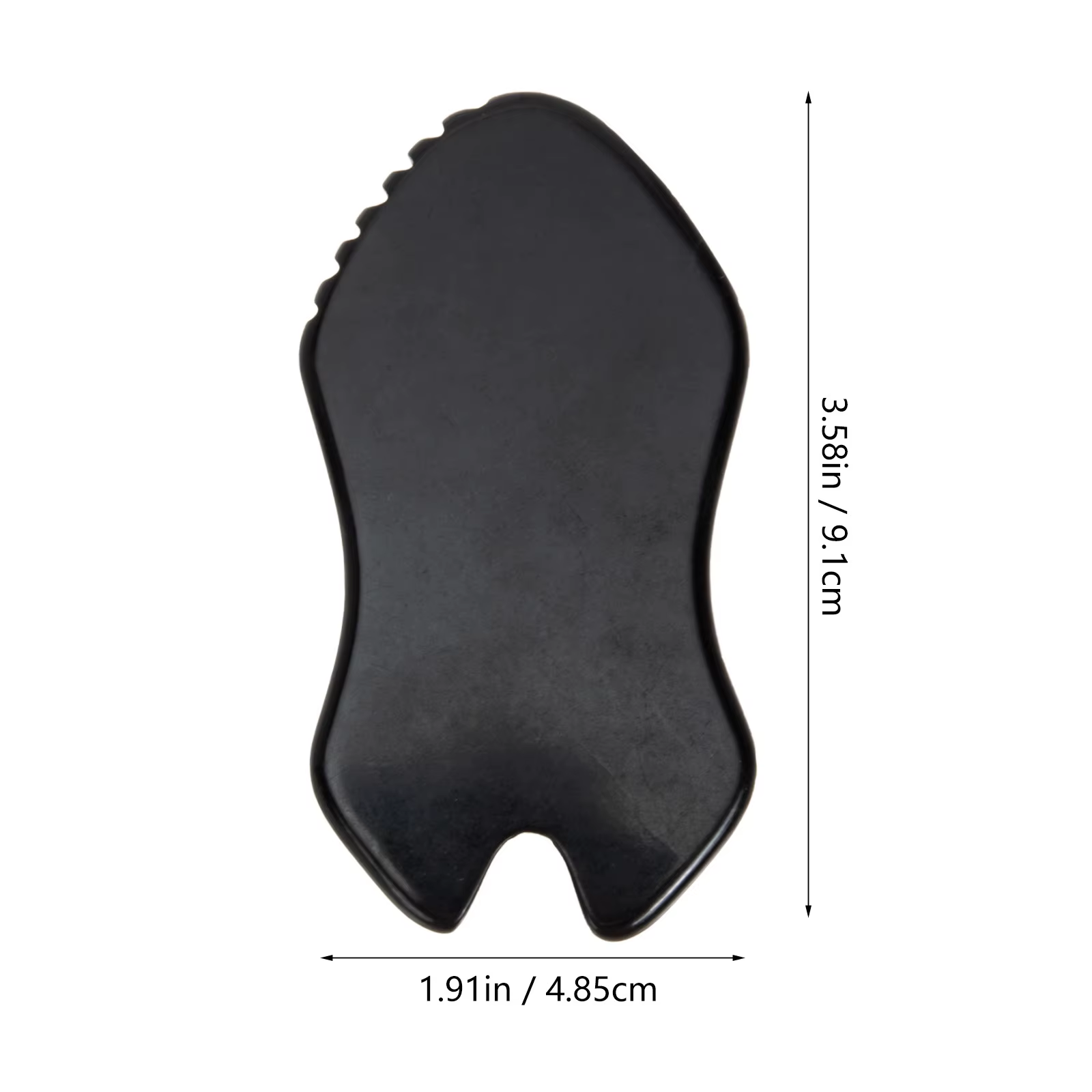 Planche de Gua Sha en basalte noir