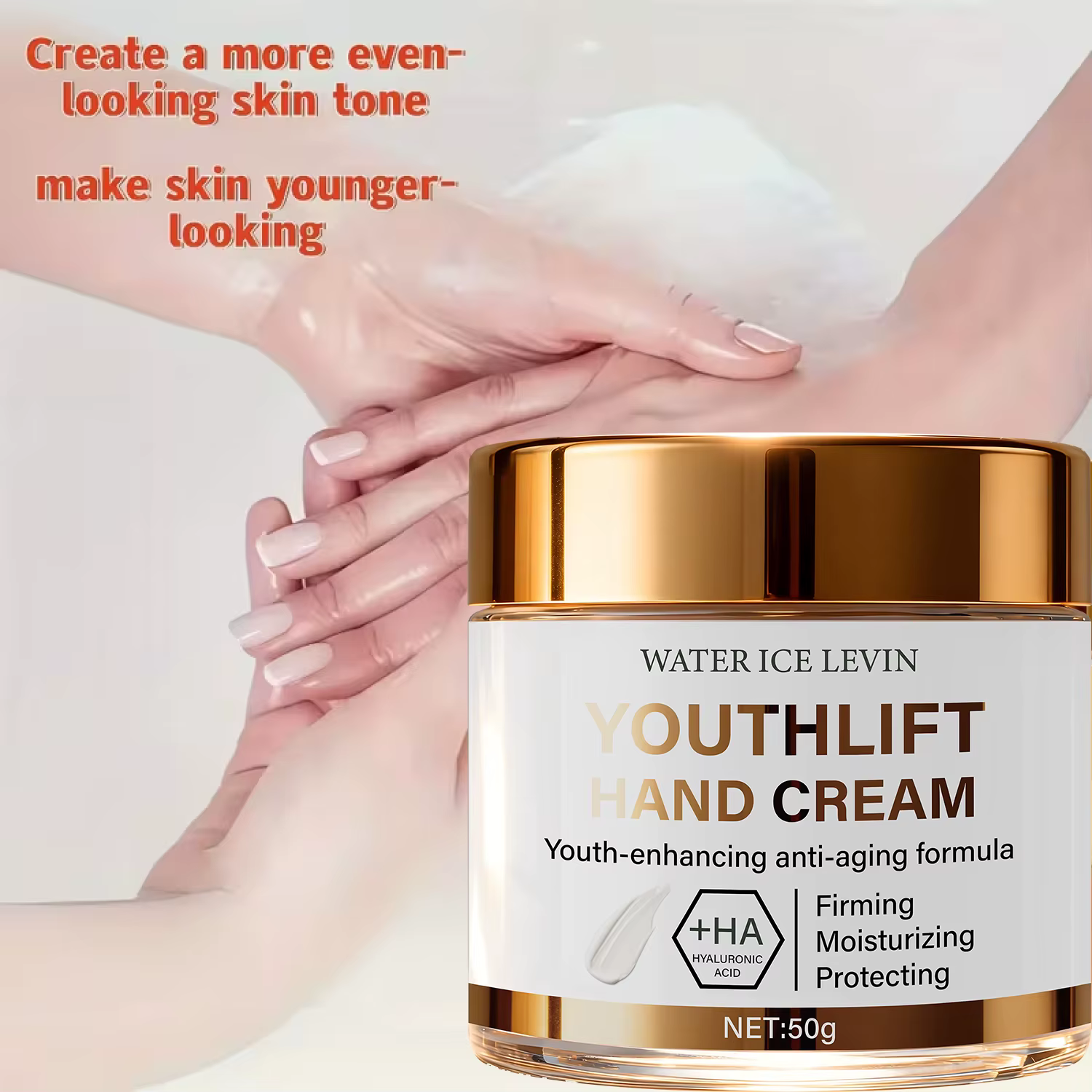Crème pour les mains anti-âge YouthLift avec HA et rétinol pour raffermir