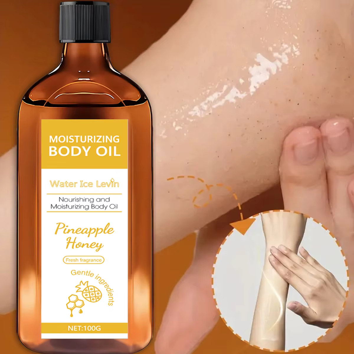 Huile Corporelle Nourrissante au Parfum Ananas Miel - Hydrate et Adoucit la Peau
