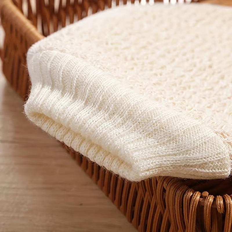 Brosse de gommage corporel en coton et lin