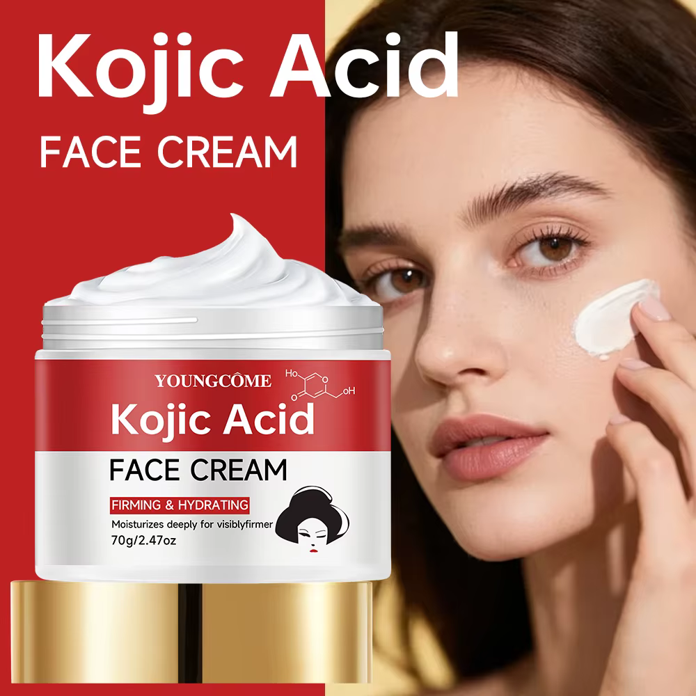 Crème visage à l'acide kojique – Hydratation profonde et raffermissement de la peau
