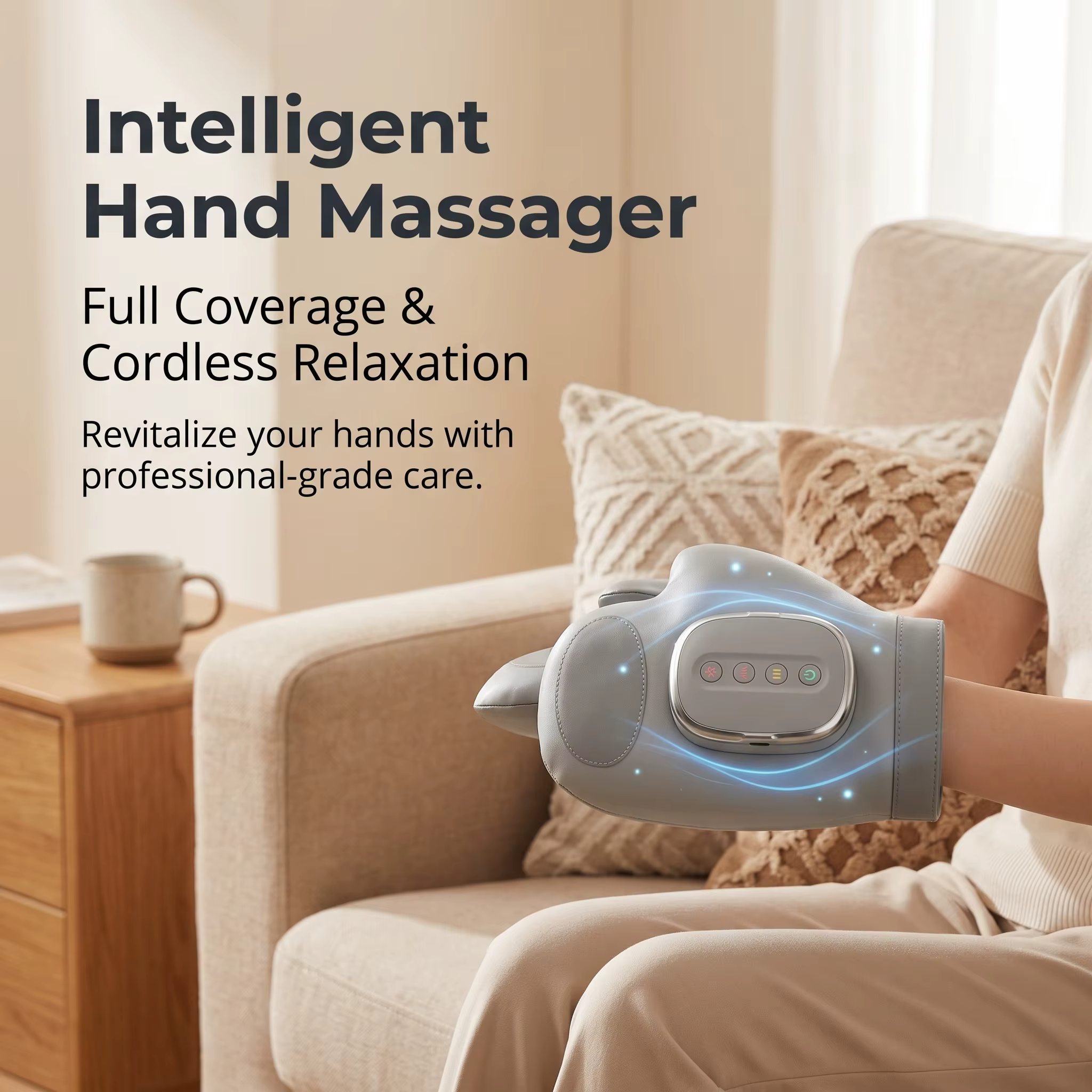 Masseur de mains électrique avec compression d'air et thérapie thermique