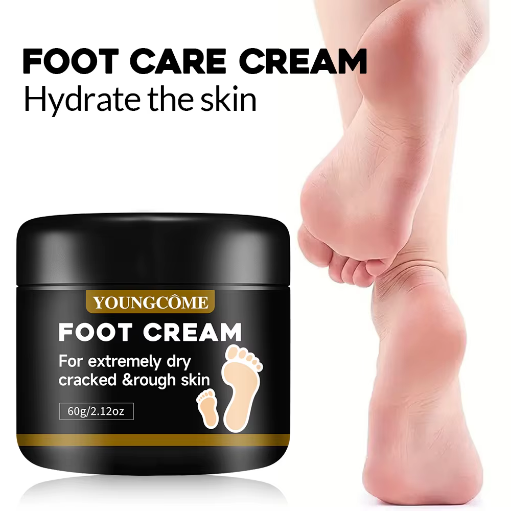 YOUNGCOME Crème pour les pieds pour talons extrêmement secs et craquelés et peaux rugueuses