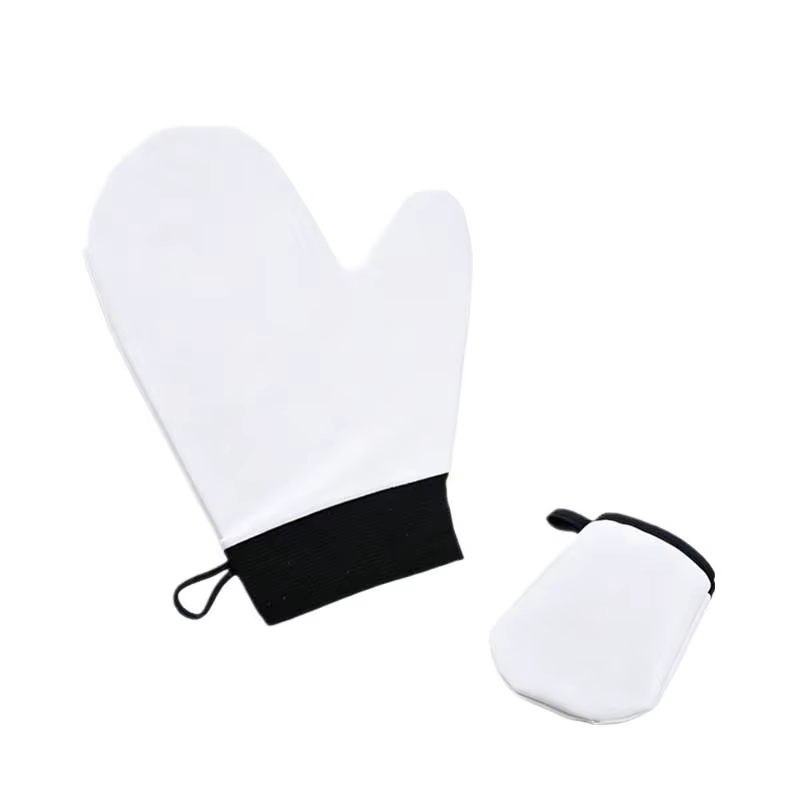 Gant applicateur de lotion auto-bronzante en cuir réutilisable