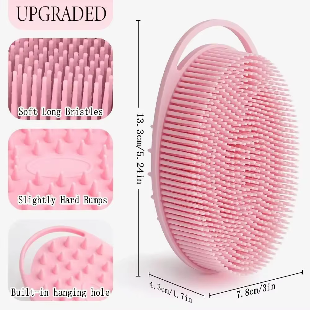 Brosse de massage exfoliante douce en silicone pour le corps