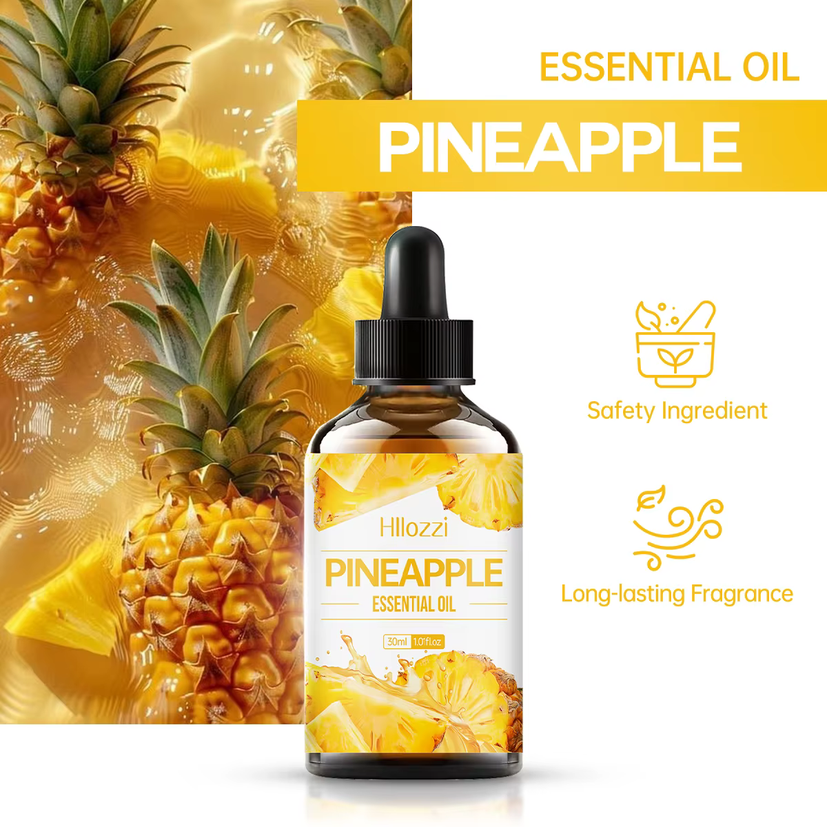 Huile essentielle d'ananas pour le corps et les cheveux