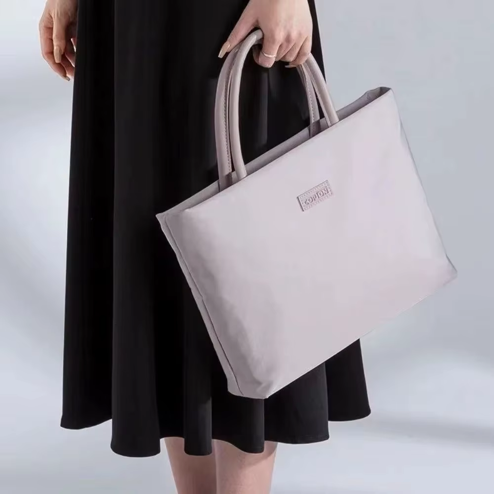 Sac de travail pour ordinateur portable de 16 pouces, sacoche étanche et antichoc avec bretelles, sac à main élégant de grande capacité, pochette pour ordinateur portable pour les trajets quotidiens