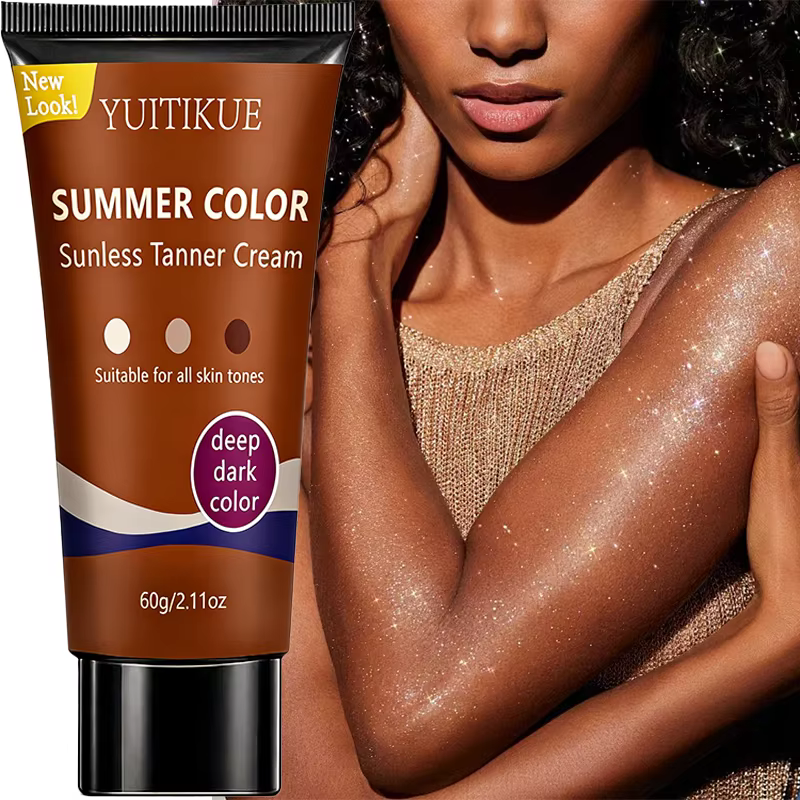Crème autobronzante YUITIKUE Summer Color | Ton profond et sombre | Convient à tous les types de peau | Éclat Naturel