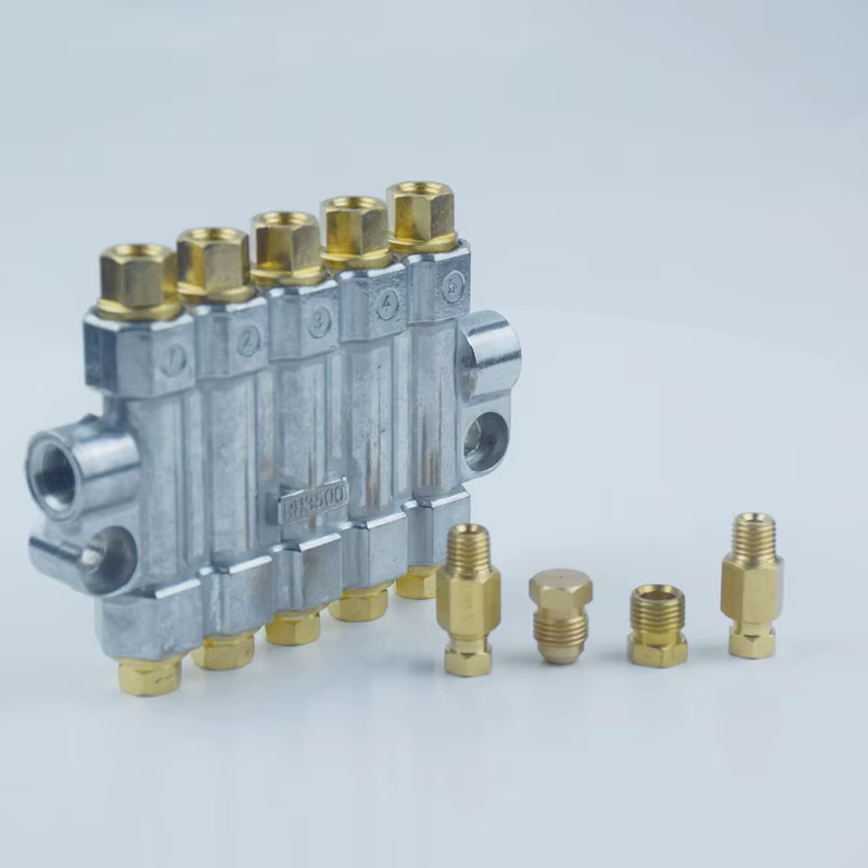 Distributeur d'huile de graisse volumétrique de détective/Valve séparateur/diviseur 5 sorties pour vanne de Distribution de sortie d'huile RH3500
