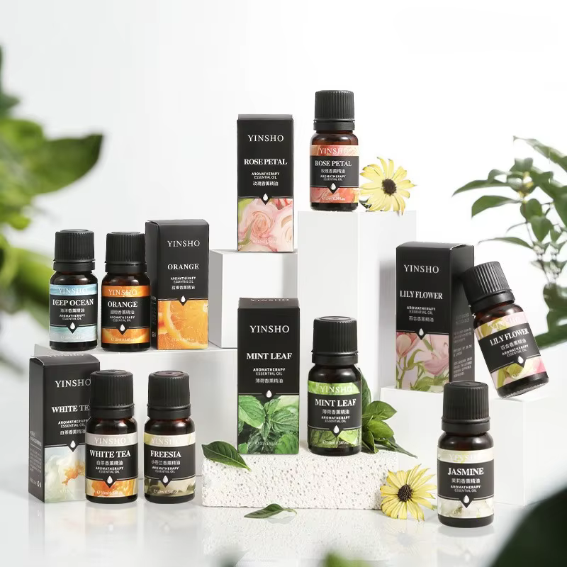 17 saveurs 10ml huiles essentielles pour diffuseur d'arôme humidificateur d'air maison soluble dans l'eau lavande Rose Eucalyptus blanc pêche Oolong