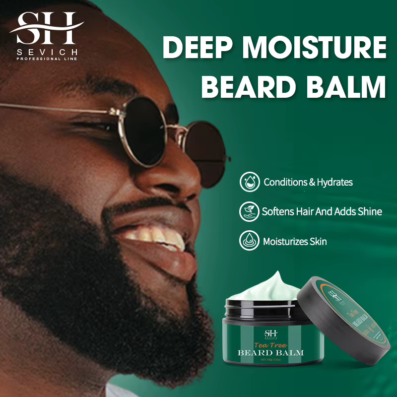 Crème à barbe pour hommes 100% naturel arbre à thé effet hydratant après-shampooing
