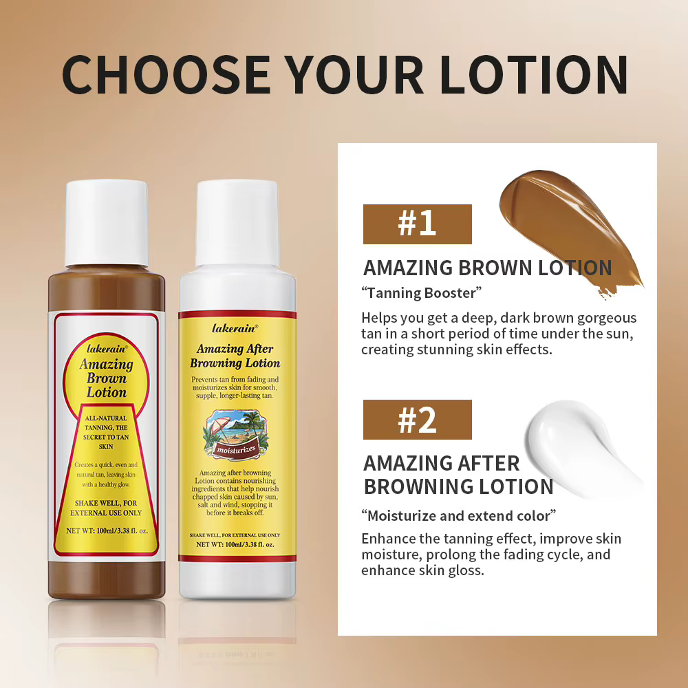 Lotion bronzante effet hâle durable