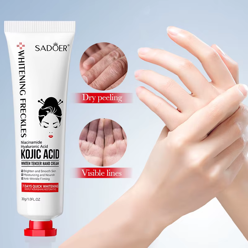 3/5 pièces SADOER acide kojique crème pour les mains hydratant nourrissant éclaircissant