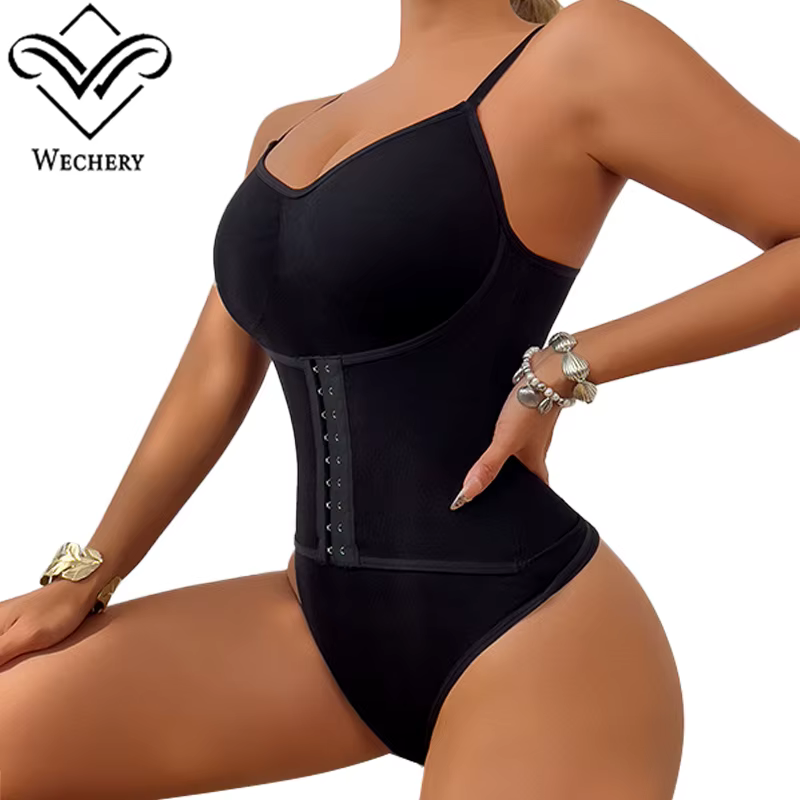 Combinaison amincissante Wechery pour femme avec crochets, réducteur de corps, ventre plat, gaine de taille, vêtements de mise en forme