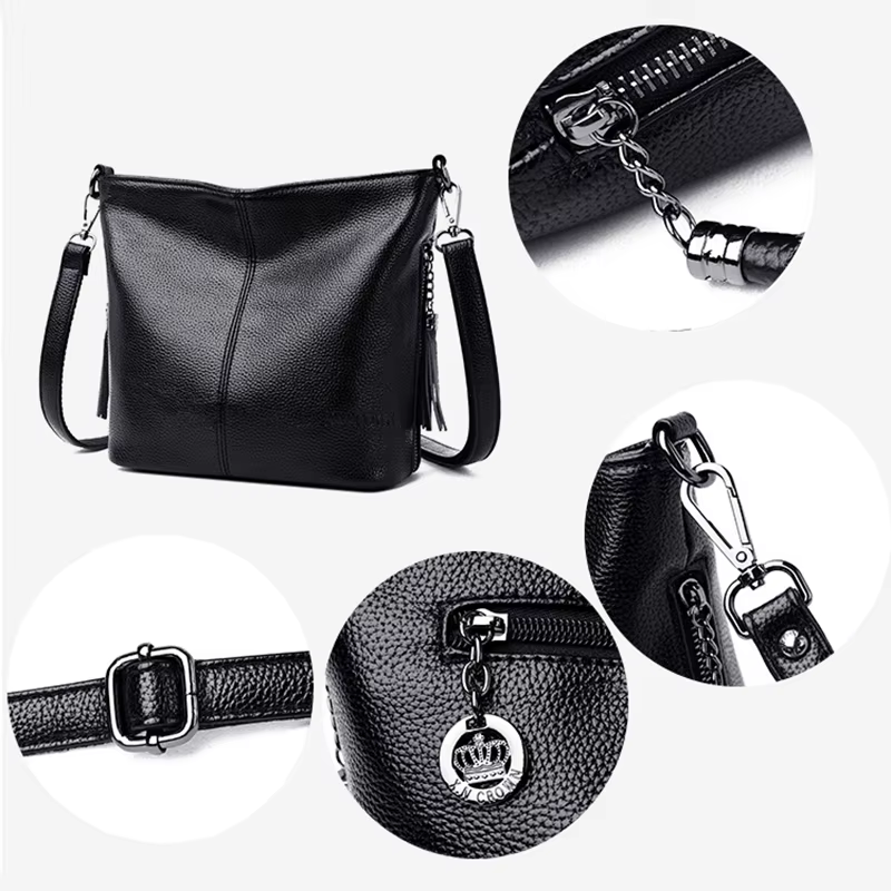 Sacs à bandoulière en cuir souple pour femmes, nouveaux sacs à main de luxe décontractés, sac à bandoulière de styliste, fourre-tout, 2023
