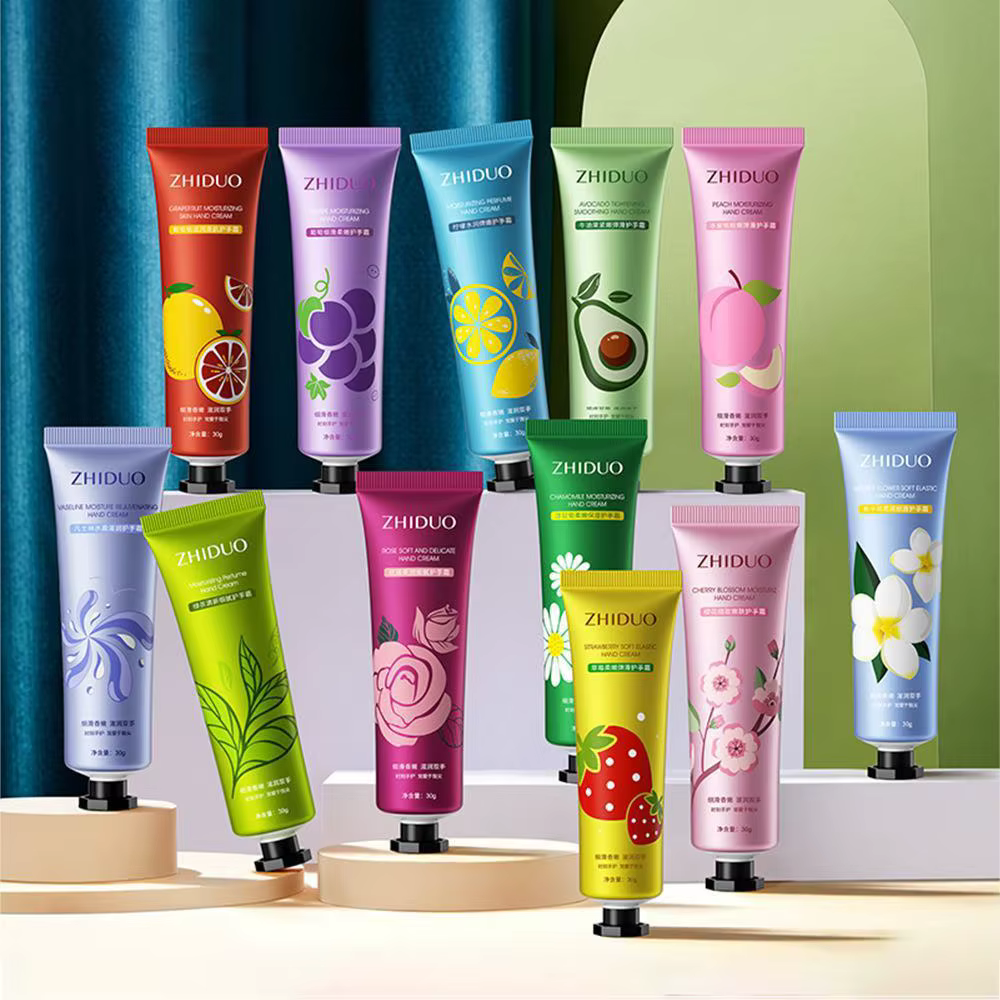 Ensemble de crème pour les mains fleurie fruitée