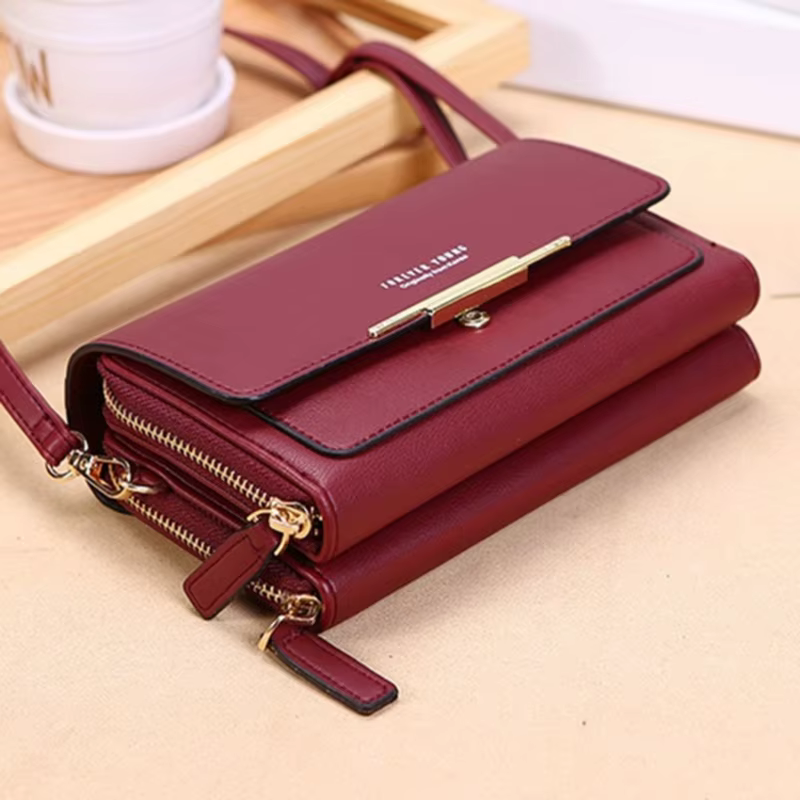 Sac à main multi-cartes pour femme, portefeuille coréen, grande capacité, sac lancé décontracté, paquet de téléphone portable, mode, nouveau style