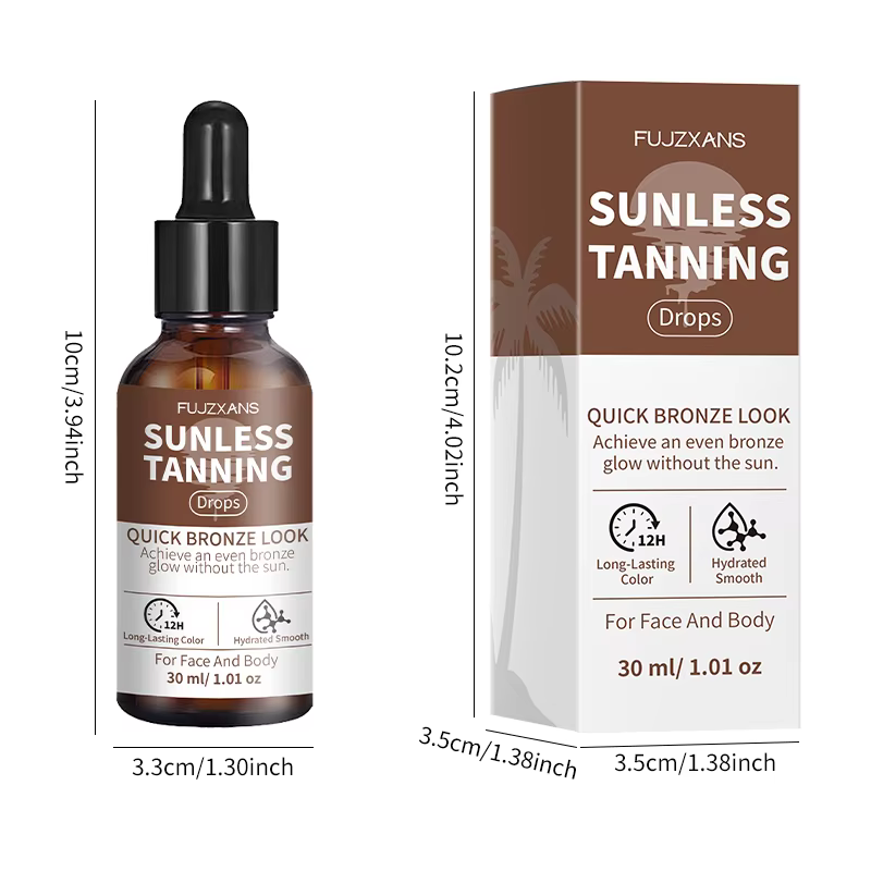 Gouttes autobronzantes 30 ml pour un éclat instantané et un bronzage du visage et du corps