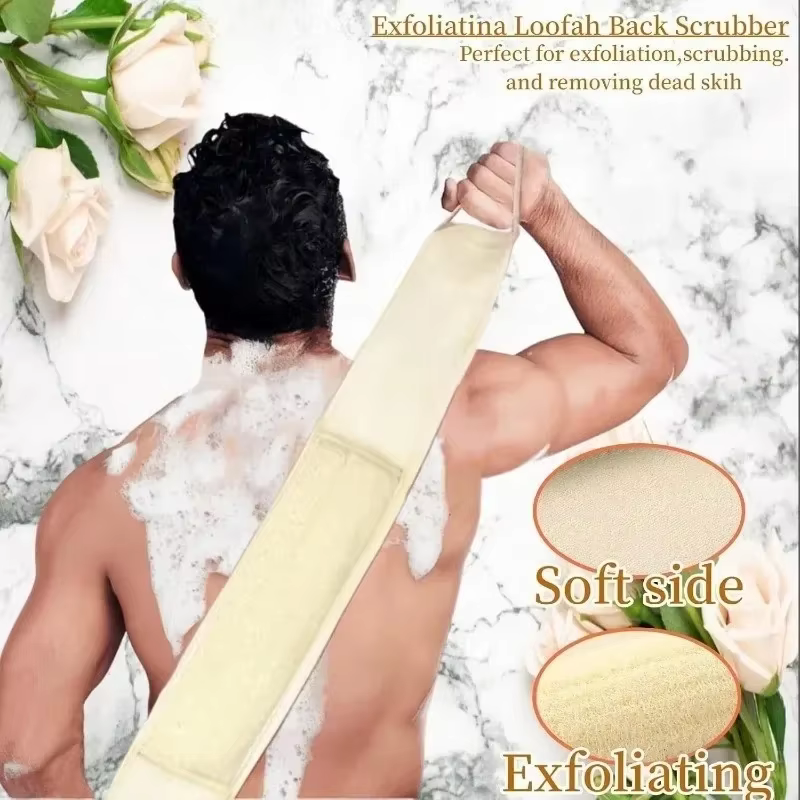 Massage exfoliant pour épurateur de peau du dos