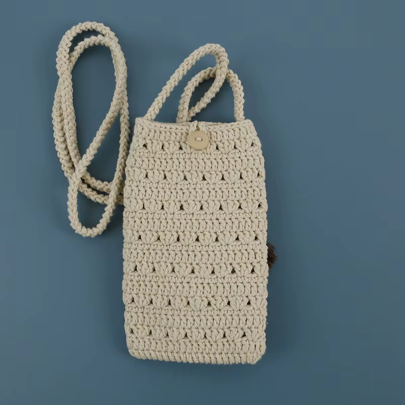 Sac de téléphone portable pour fille mignonne au Crochet, petit sac au Crochet fait à la main pour cadeaux de fille, sac tricoté pour femme, cadeaux de vacances pour ami
