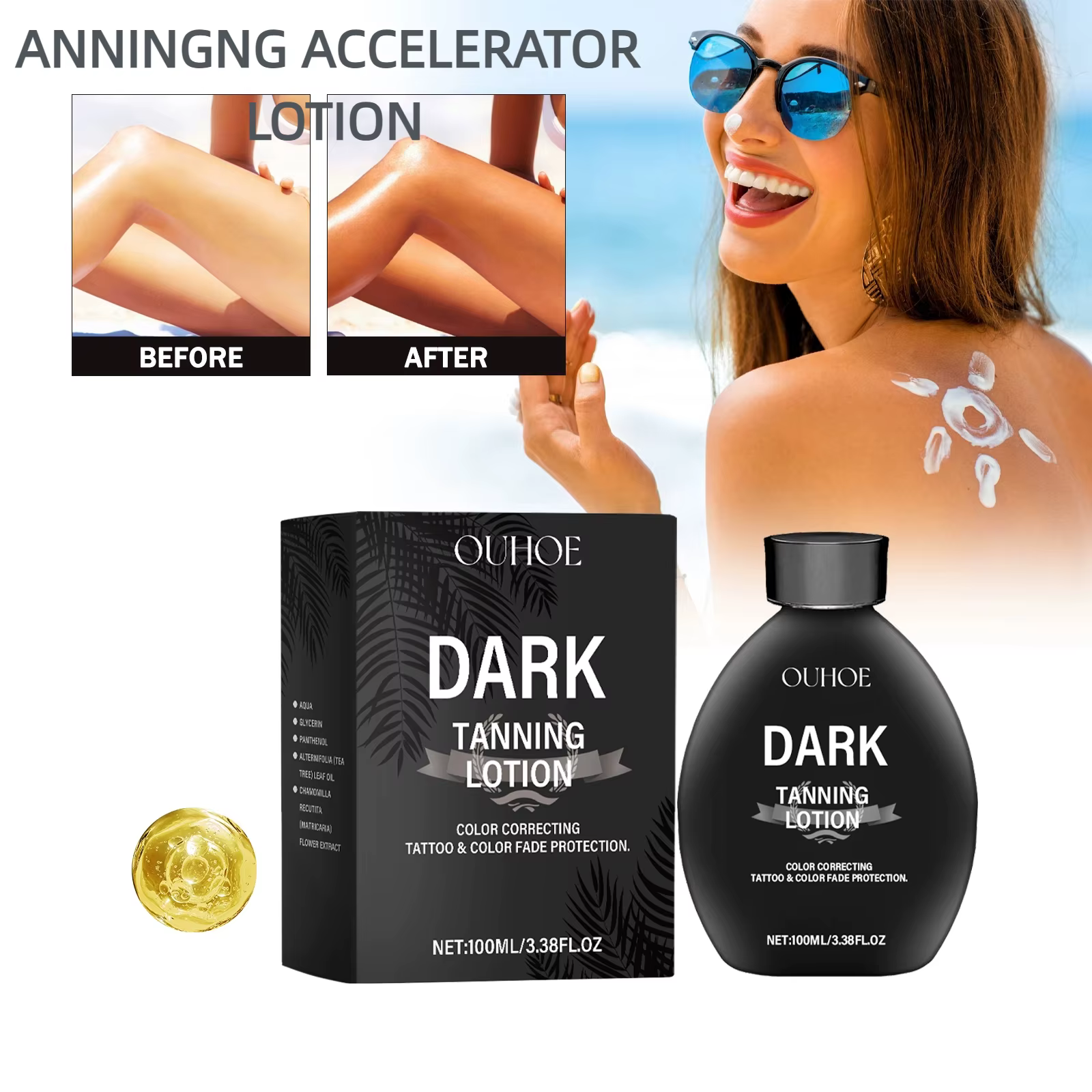 Lotion accélérateur de bronzage