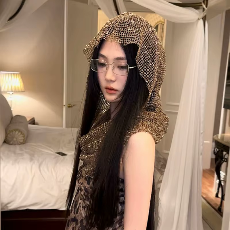 Manchon de chapeau Vintage pour filles, déchets du désert, vent, chaîne pour dames, Harajuku, vent Punk Hip Hop, Cosplay Y2K, marée, voile Cool, manches à main