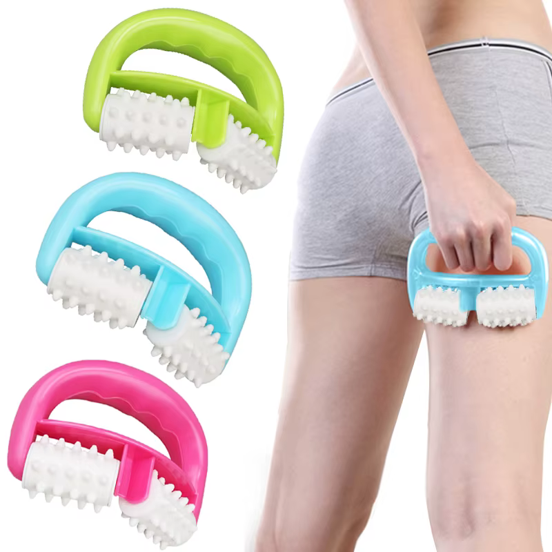 1pc bleu D Type rouleau de contrôle de graisse masseur Cellulite jambe Abdomen cou fesses rapide Anti