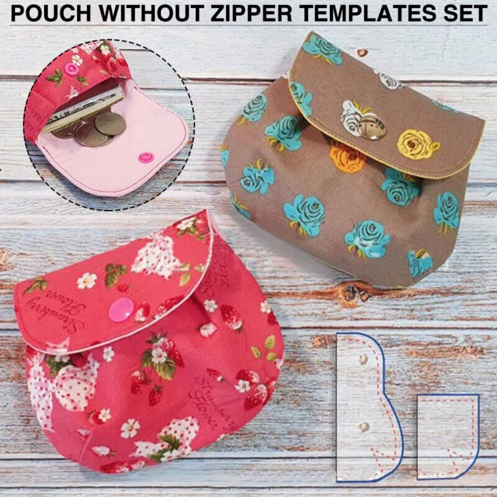 Ensemble de poudres mignonnes sans fermeture éclair, règle de coupe, accessoires d'outils de courtepointe faits à la main, bricolage