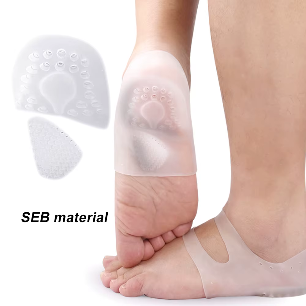 1 paire de gobelets de protection du talon avec Support de voûte plantaire pour la fasciite