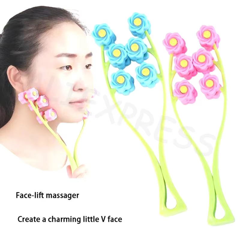 Rouleau de massage facial et cervical amincissant pour éliminer le double menton