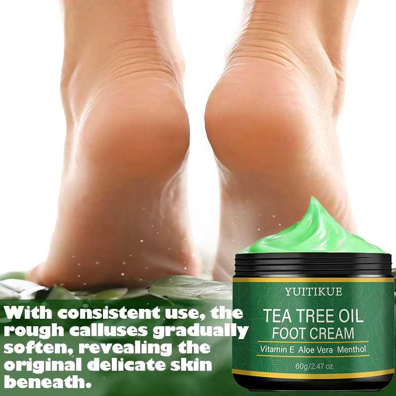 Crème pour les pieds à l'huile d'arbre à thé YUITIKUE - Formule douce au camélia