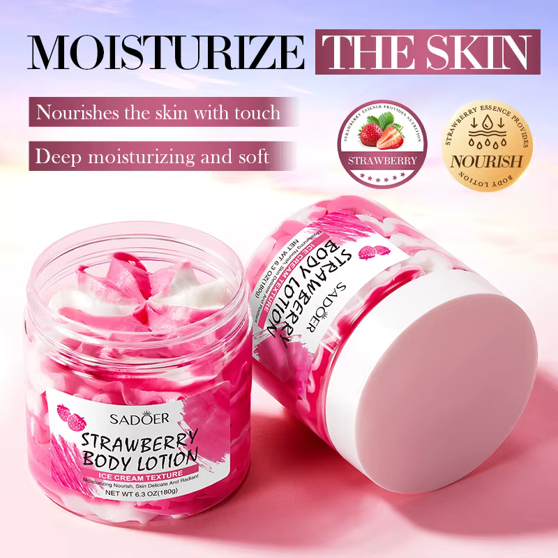 Lotion corporelle à la fraise 180g