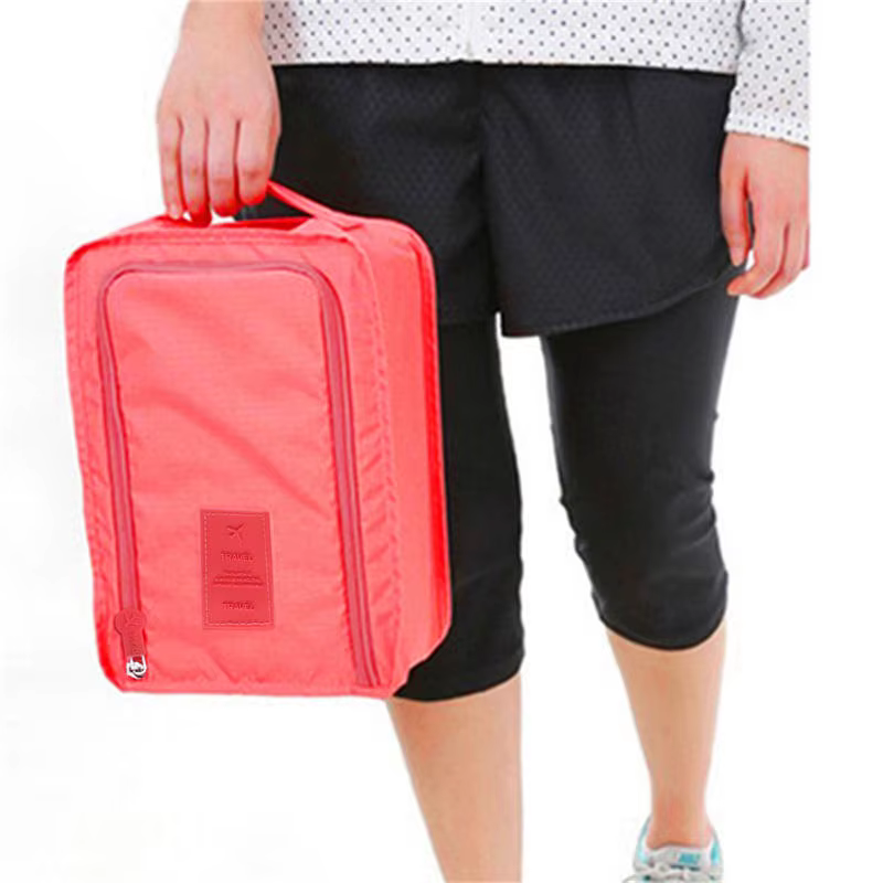 Sacs à chaussures portables, supports de voyage, sac à main de rangement pliable multifonction, Mini pochette à chaussures de couleur unie de grande capacité, organisateur