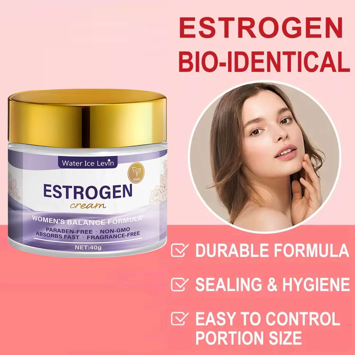 Crème à l'estrogène au venin d'abeille et à la vitamine E - Formule hydratante et nourrissante pour une peau plus douce et sûre