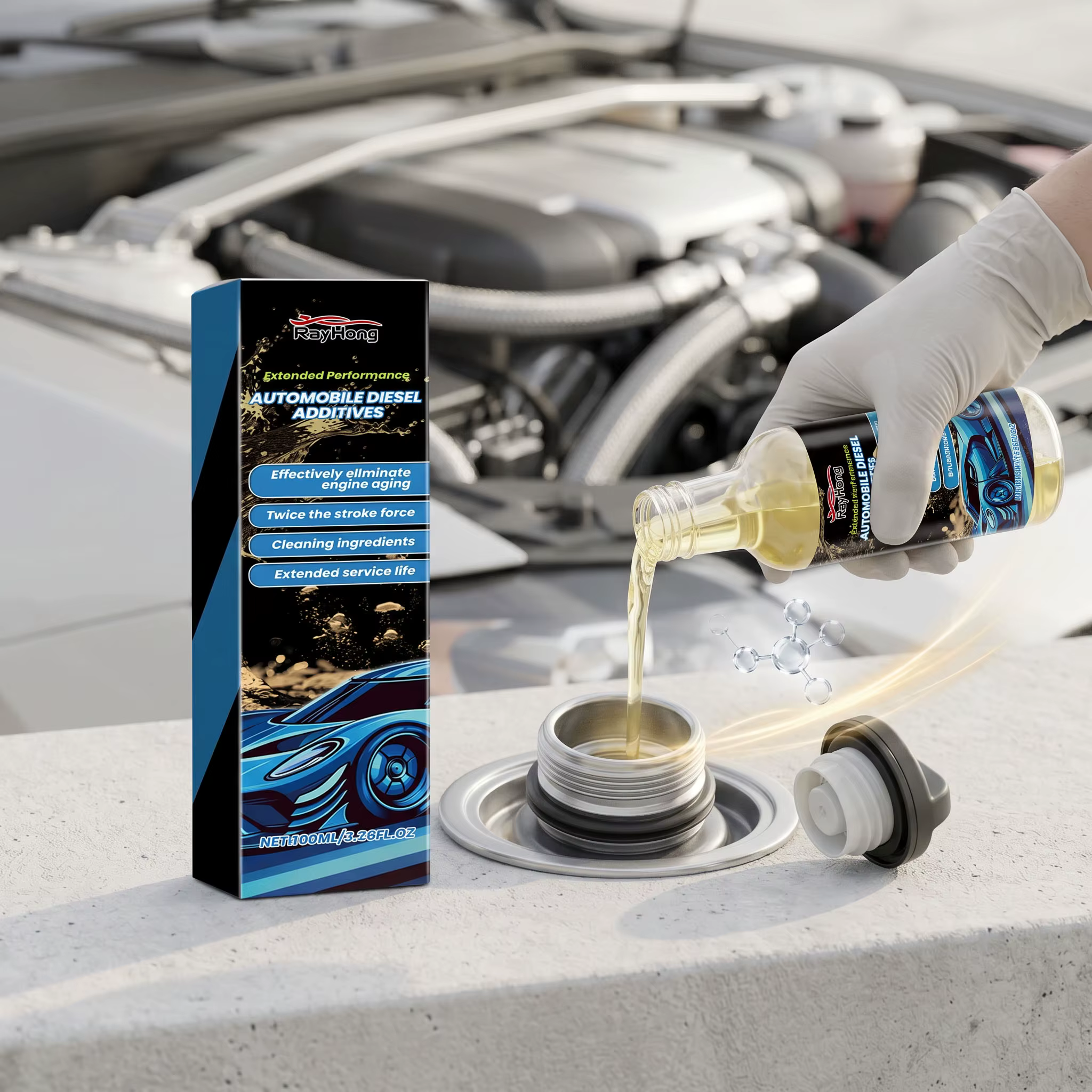 Additifs Diesel pour Voitures : Optimise la Combustion, Prévient les Sédiments, Améliore les Performances d'Accélération, Réduit le Bruit et les Vibrations, Nettoyant