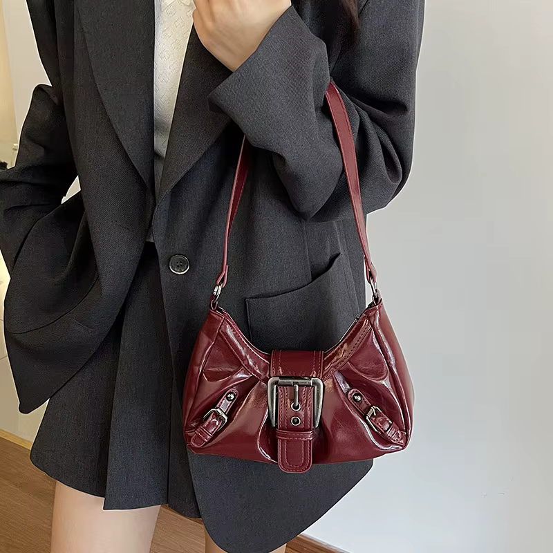 Sac fourre-tout en cuir pour femmes, sac à main à bandoulière simple avec fermeture éclair, sac à main décontracté à la mode pour dames