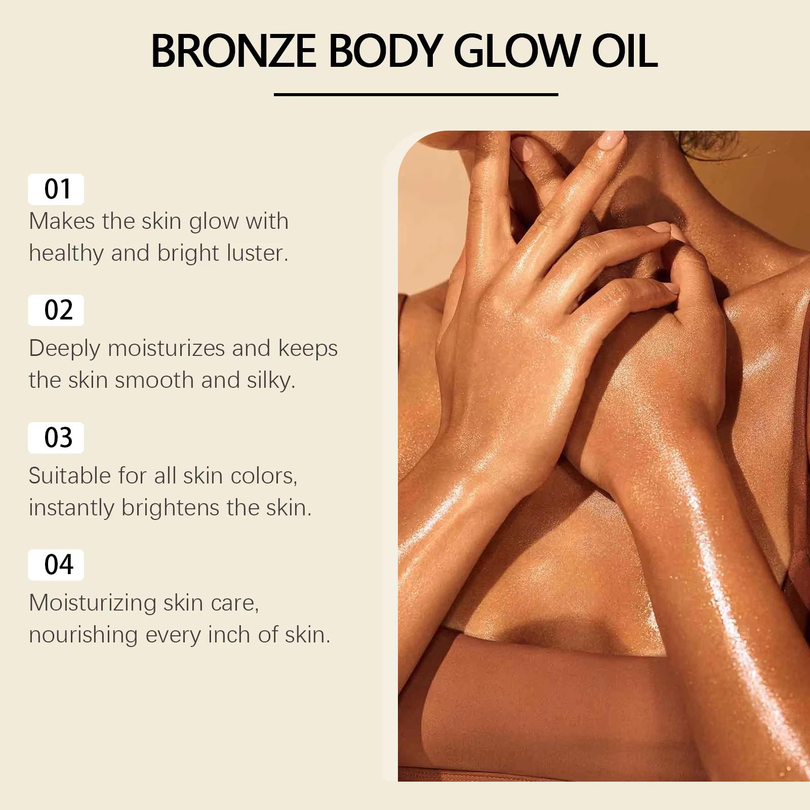 Huile Corporelle Scintillante Bronze