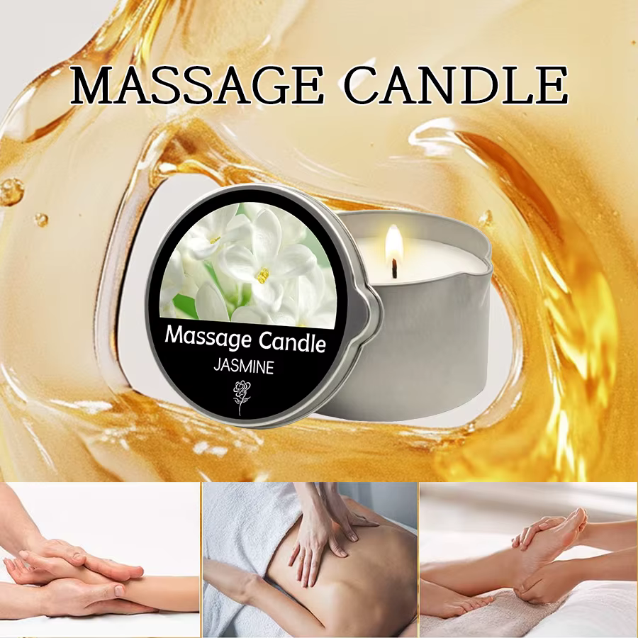 Bougie de Massage-huile essentielle- Six parfums différents