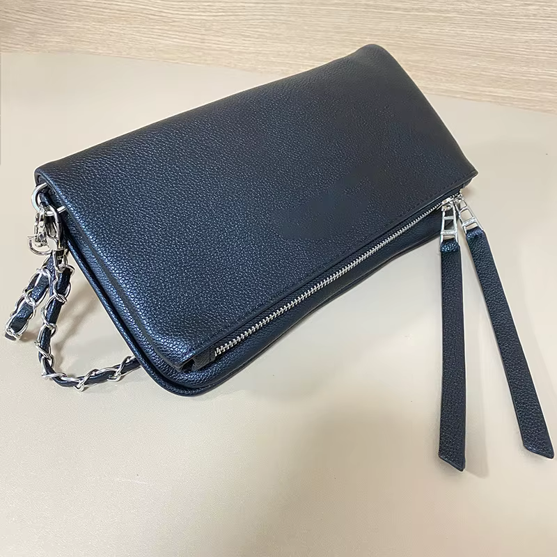 Sac bandoulière rétro noir, sac enveloppe tendance pour femmes, design luxueux, sac à main pour femmes