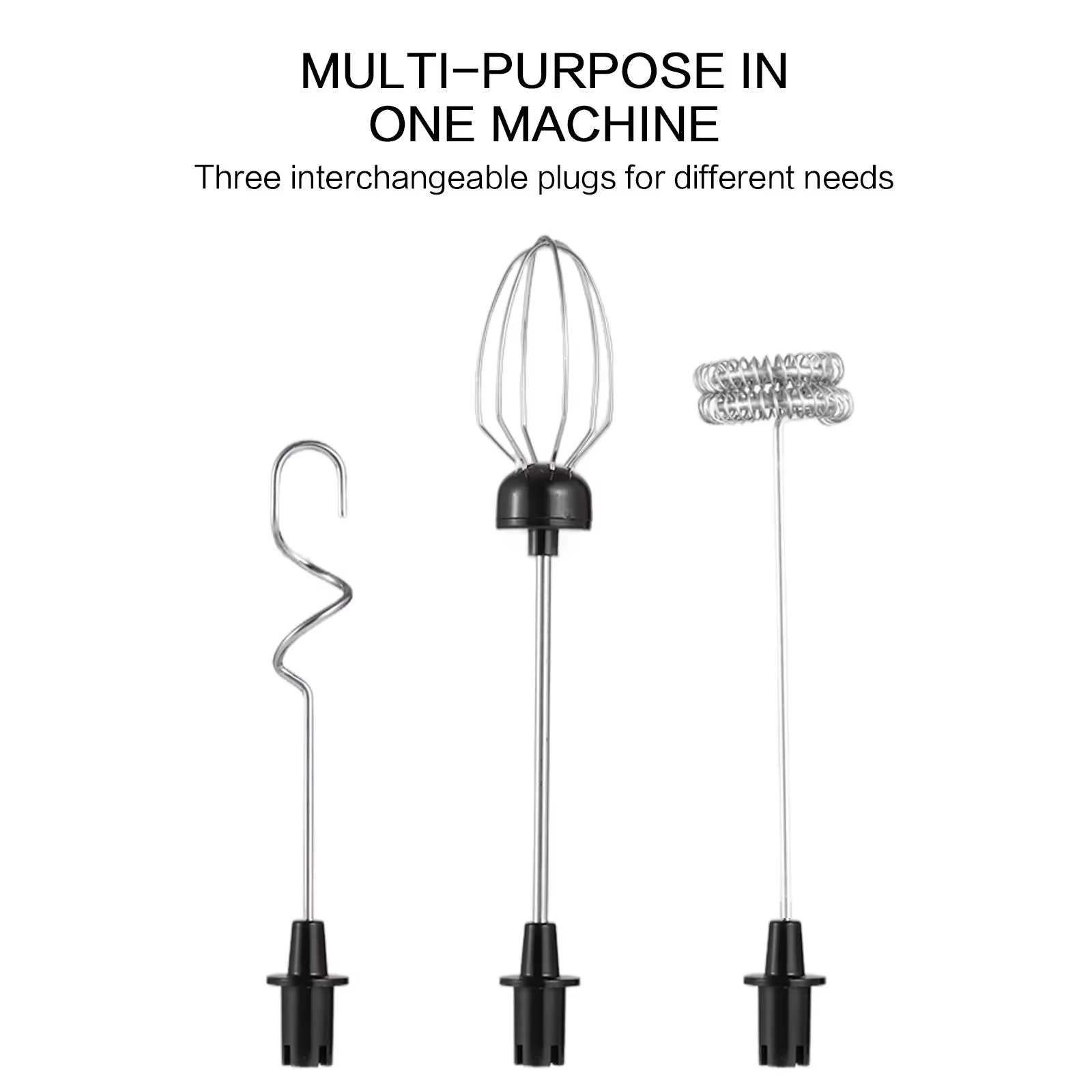 Déterminer le centre commercial aste USB-Mini mousseur à lait électrique à 3 vitesses, fouet et aide à la cuisson, accessoires de rêve multifonctionnels