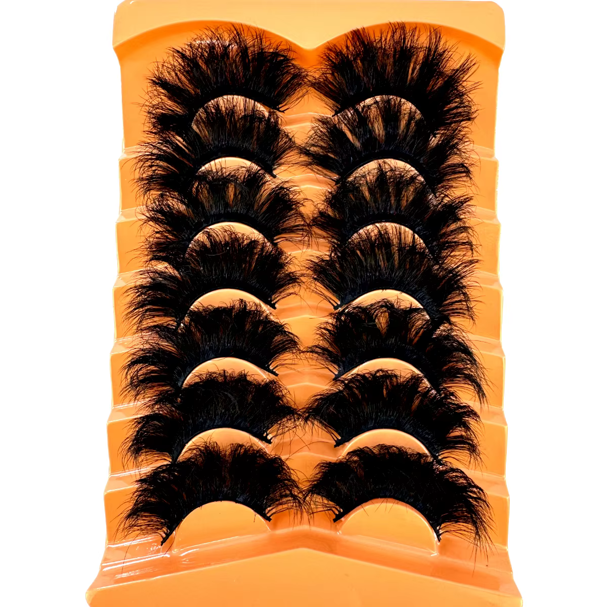 7 paires 25mm 8D Faux cils de vison en vrac moelleux naturel
