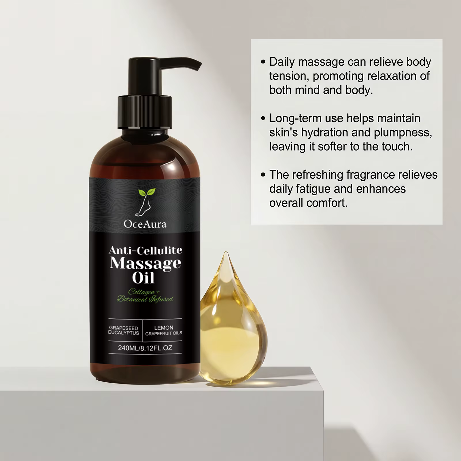 Huile de massage anti-cellulite 240 ml