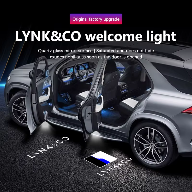 Projecteur de logo de porte de voiture à LED Lumière de bienvenue pour Lynk&Co 01 02 03 05 09 Accessoires de voiture