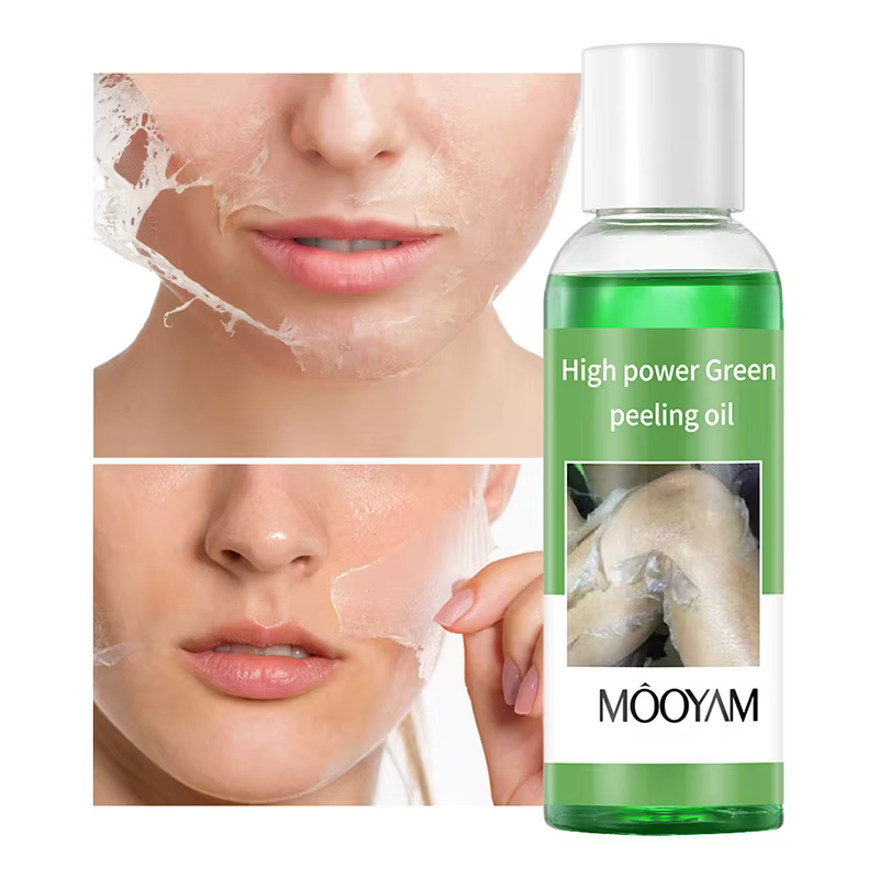 Huile exfoliante verte à l'extrait de réglisse pour le visage et le corps