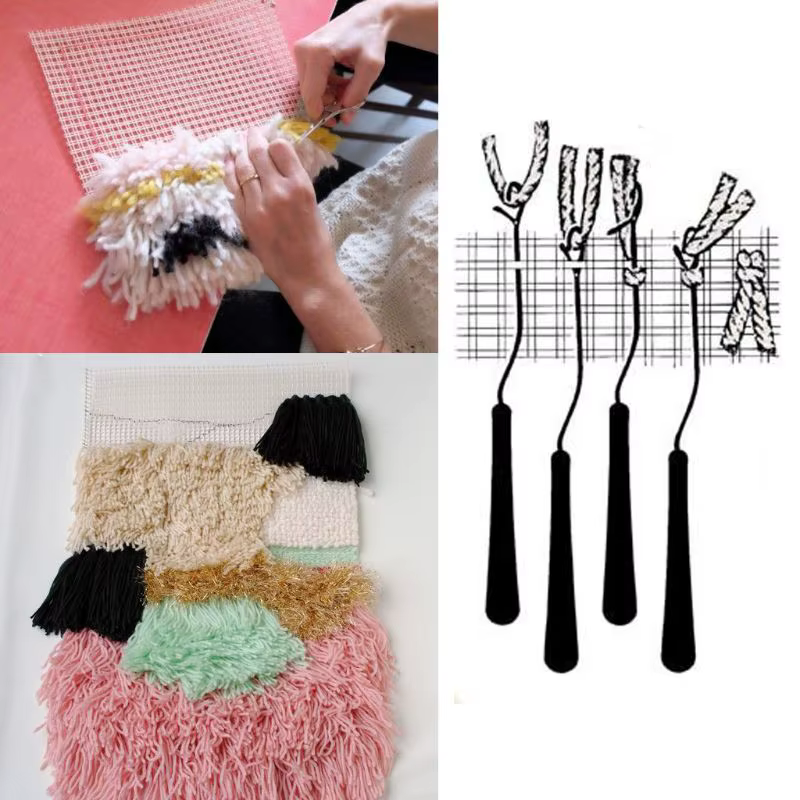Crochet de tapis vierge en maille et toile, 100x150cm, pour fabrication de tapis, tapisserie, Kit de bricolage, outil pour l'artisanat de broderie
