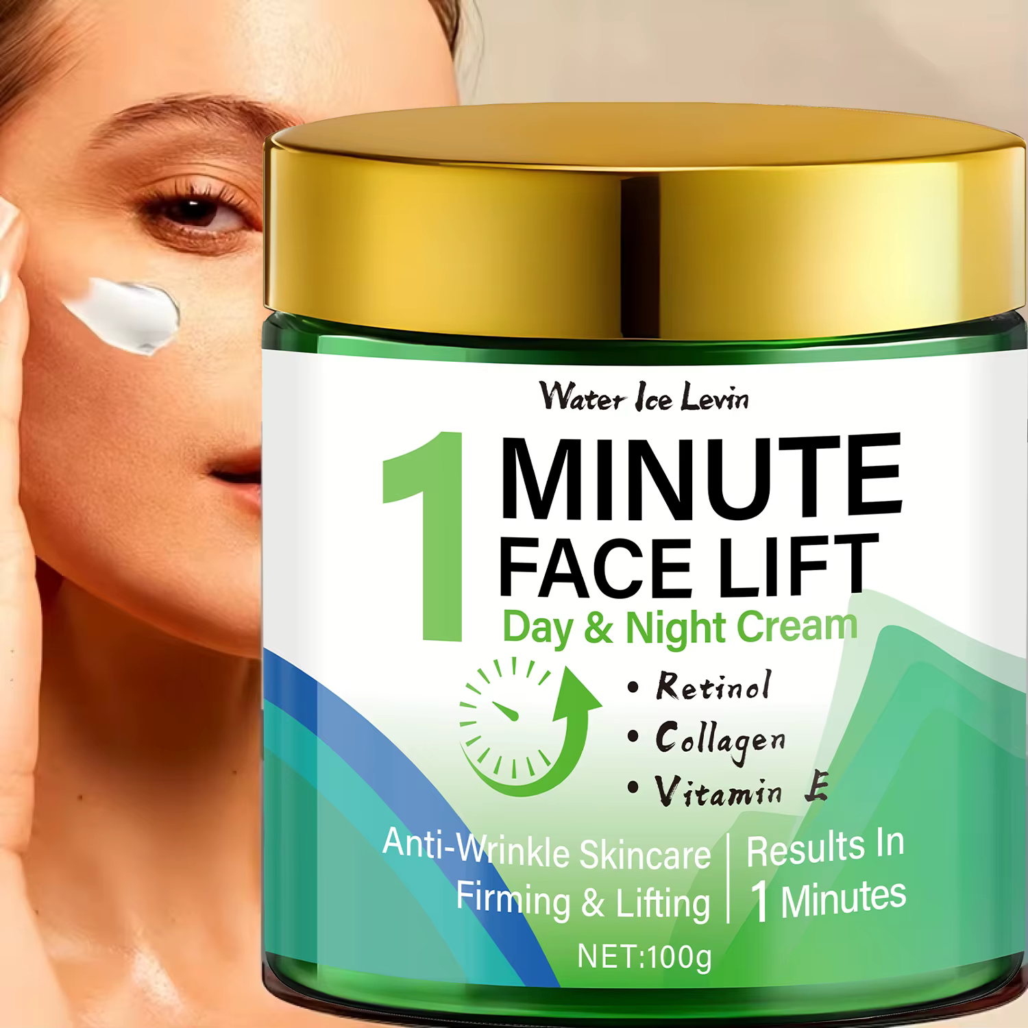 Minute Face Lift Crème de jour et de nuit au rétinol et au collagène pour une raffermissement instantané et une humidité profonde.