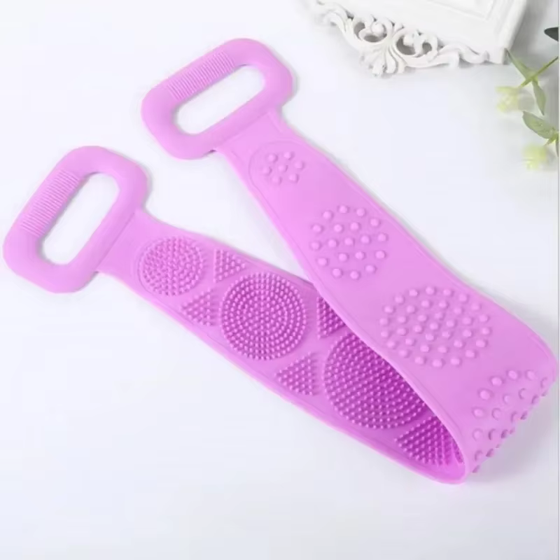 1 éponge de massage exfoliante en silicone pour le dos