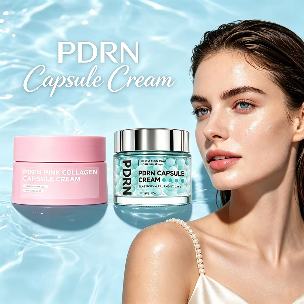 Crème en capsules de collagène rose PDRN au saumon