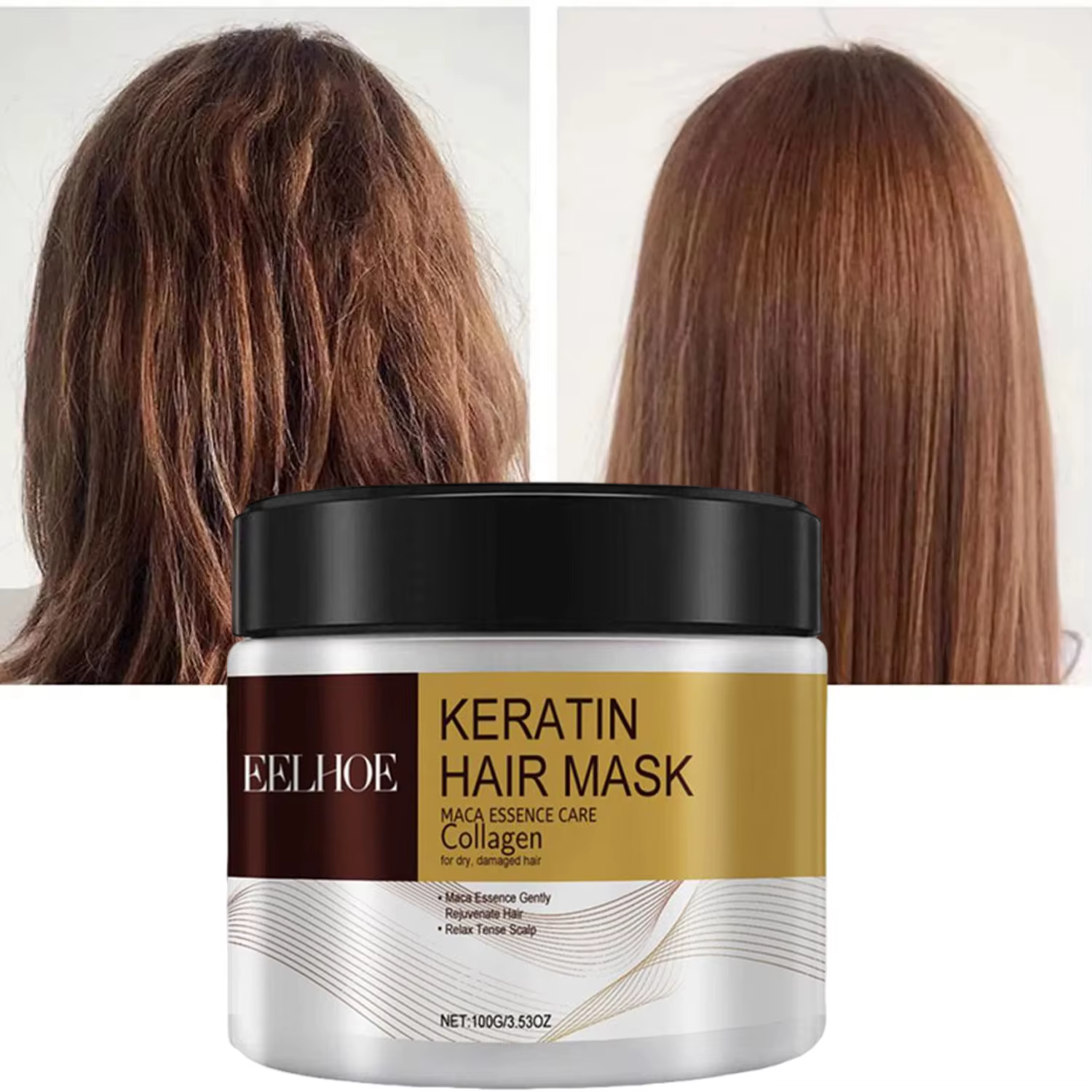 Masque capillaire au collagène et à la kératine