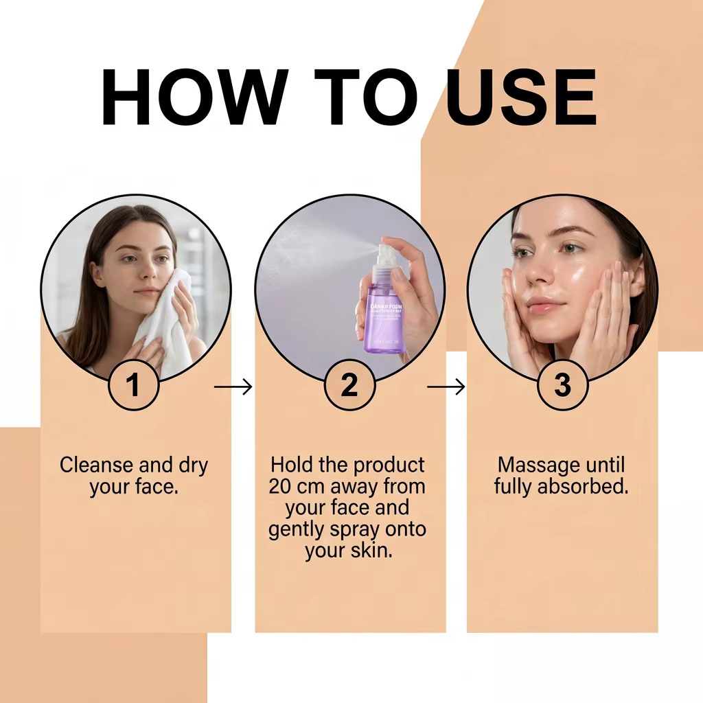 Sérum Brume Gelée au Caviar PDRN Lisse les Rides Sèches Nourrit Hydrate Éclaircit le Teint Resserre les Pores du Visage Essence en Spray